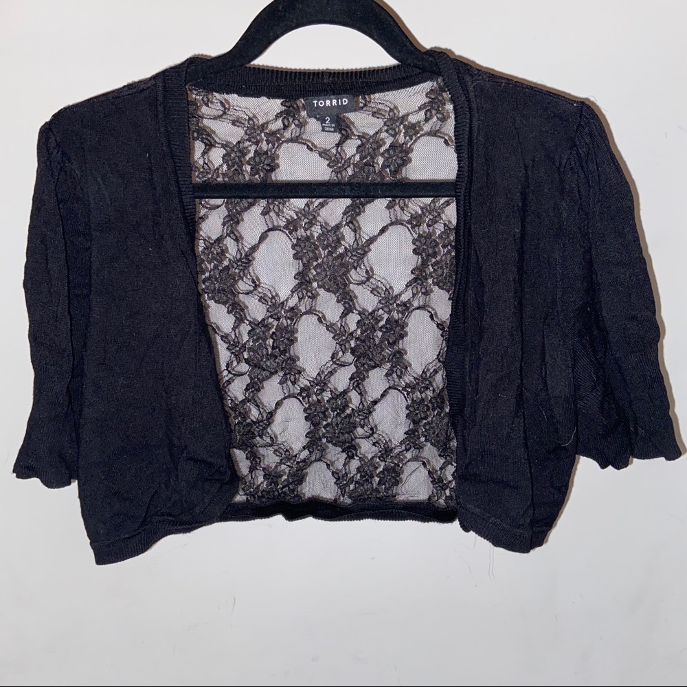 Torrid Black Lace Shrug